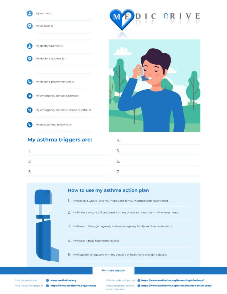 asthma action plan example