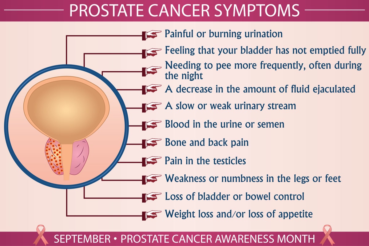 prostate cancer symptoms in males)